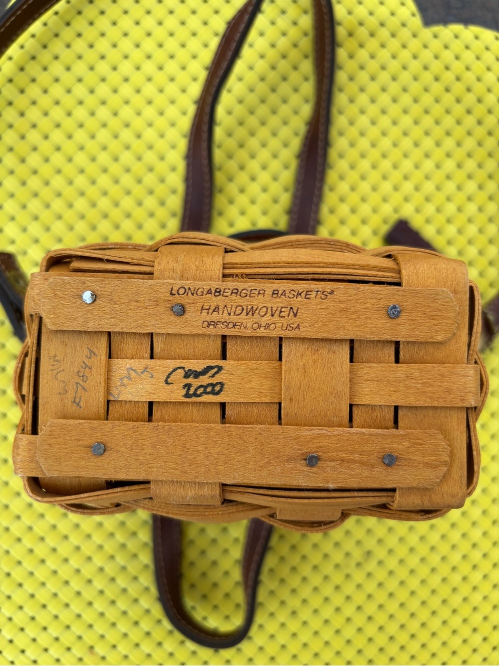 Longaberger Vintage Saddleback Crossbody Basket Purse - Picture 8 of 12